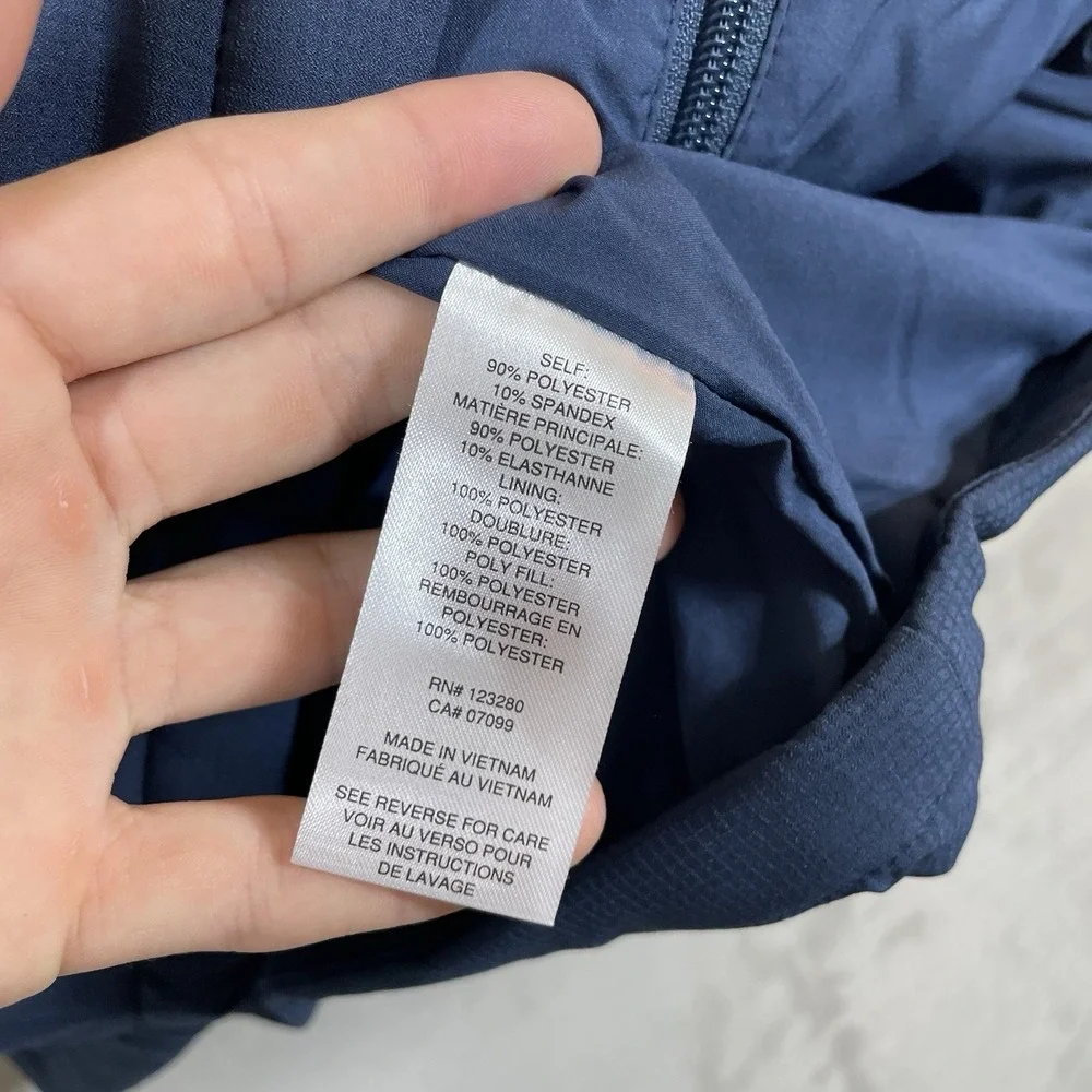 Travis Mathew Cold Heart 2.0 Puffer Vest Mens L Blue Full-Zip Quilted Golf Logo
